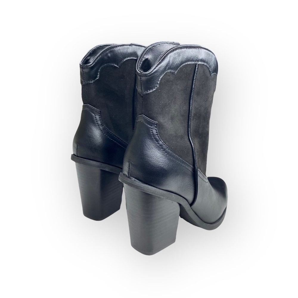 new Dolce Vita ⌘ Nichole Western Chunky Heel Sleek Cowboy Boot ⌘ Black ⌘ 6.5M - Picture 5 of 16